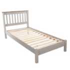 Halea 3ft Pine Single Bed Frame - Grey