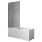 Wickes 6mm Fixed Half Framed Bath Screen - 1400 x 900mm