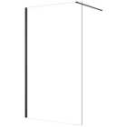 Nexa By Merlyn 8mm Black Frameless Wet Room Shower Screen Only - Various Sizes Available