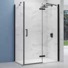 Nexa By Merlyn 8mm Black Frameless Inline Hinge Door Only for Recess - Various Sizes Available