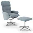Solstice Adhara Recliner & Stool - Grey