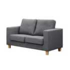 Chester 2 Seater Sofa Faux Linen Dark Grey