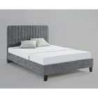 Livingstone Fabric Double Bed Grey