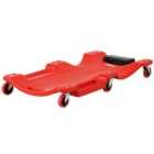 Durhand Mechanic Vehicle Creeper with Wheels under Car Repair Portable Headrest Tray - Red