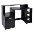 Zennor Galena Multi Level Computer Desk - Black