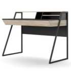 Solstice Larissa Desk - Black/Light Sonoma Oak