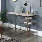 Teknik City Centre Desk - Champagne Oak Finish