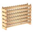 Wooden 72 Bottle 6-Tier Shelf Wine Rack