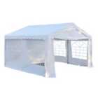 Outsunny 4 x 4m Garden Gazebo with Sides - White