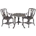 Greenhurst 3-Piece Rose Armchair Patio Set - Grey