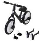 HOMCOM Kids Balance Training Bike with Stabilizers - Black