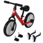 HOMCOM Kids Balance Training Bike with Stabilizers - Red