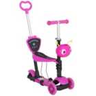 Reiten 5-in-1 Kids Kick Scooter with Removable Seat - Pink