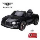 HOMCOM Kid Bentley Electric Ride On Car with LED Lights, Music & Parental Remote Control - Black
