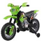 HOMCOM Kids Electric Ride On Motorbike 6V Battery Power - Green