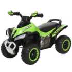 HOMCOM Kids Ride On Quad Bike with Foot-to-Floor, Sliding & Walking - Green