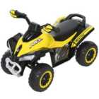 HOMCOM Kids Ride On Quad Bike with Foot-to-Floor, Sliding & Walking - Yellow