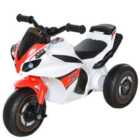 HOMCOM Kids Ride-On Bike Motorcycle - Red/White