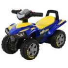 HOMCOM Kids Goodyear Quad Bike Ride-On - Blue/Yellow