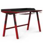 Equinox Cosmos Gaming Desk - Black/Red