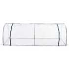 Outsunny PVC 1 x 2.5m Tunnel Greenhouse with Steel Frame