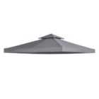Outsunny 3x3m Replacement Gazebo Canopy - Grey