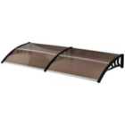 Outsunny Fixed Double Canopy - Brown