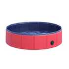 PawHut Indoor Outdoor 80cm Pet Pool - Red