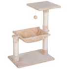 PawHut Cat Tree with Hammock Bed - Beige