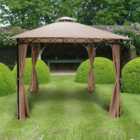 Glendale Marco Polo 4x3m Gazebo - Mocha