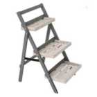 Florenity Grigio Folding Pot Shelf - Grey