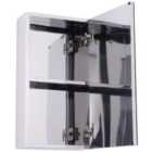 HOMCOM Wall Mounted Glass Bathroom Storage Cabinet With Mirror