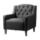 Portland Fabric Armchair Cream Black