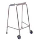 Aidapt Ultra Narrow Lightweight Walking Frame Small with Wheels - Grey