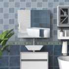 HOMCOM 60x75cm Wall Mounted Mirror Cabinet Storage
