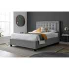 Brandon Grey Fabric Ottoman Bed Double