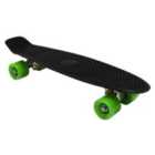Charles Bentley 22 Inch Retro Cruiser Plastic Skateboard Black