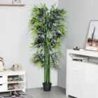 HOMCOM Artificial Bamboo Tree Plant With Pot 1.8M