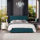 Laurence Llewelyn Bowen Seren Ottoman Storage Bed Plush Velvet Emerald Single