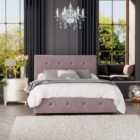 Laurence Llewelyn Bowen Hesper Ottoman Storage Bed Plush Velvet Blush Single