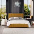 Laurence Llewelyn Bowen Estella Ottoman Storage Bed Plush Velvet Ochre Single