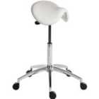 Teknik Perch Sit/Stand Height-Adjustable Stool - White