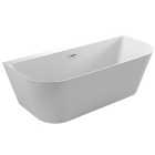 Wickes Boston Back to Wall Freestanding Contemporary Bath - 1700 x 800mm