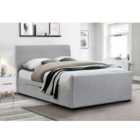 Capri Fabric Bed With Drawers Light Grey Double