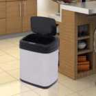 HOMCOM 20L Stainless Steel Automatic Sensor Dustbin - Chrome