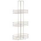 Premier Housewares 3 Tier Bathroom Storage Rack - Gold Plated