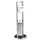 Premier Housewares Toilet Brush & Roll Holder Chrome - Silver