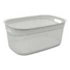 JVL 33 Litre Droplette Laundry Basket - Ice Grey