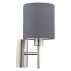 Pasteri Grey Fabric Wall Light