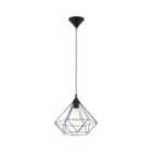 Tarbes Geometric Black Wire Pendant Large